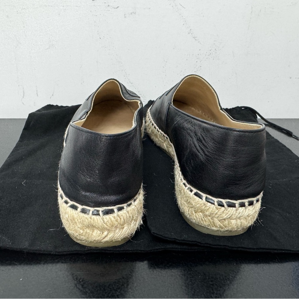 CHANEL Black Leather Espadrilles - Picture 3 of 6